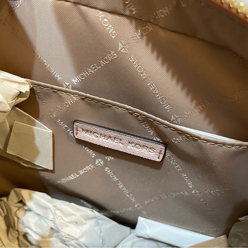 NWT Michael Kors | Jet Set Crossbody Powder Blush Adjustable Strap - Picture 4 of 13